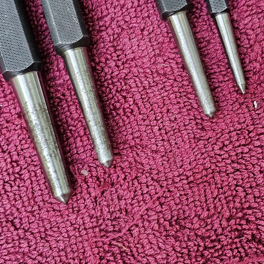 4 Piece General USA Square Bodied Center Punch Set