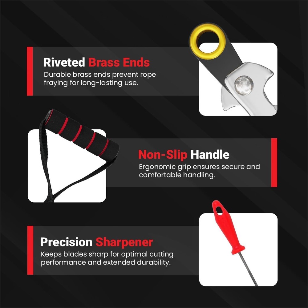 Durable 55" Pocket Chainsaw Kit with Ergonomic Handle - Ultimate Cutting Tool