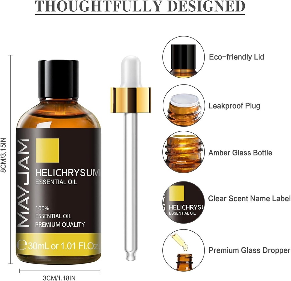 Helichrysum Essential Oil 30ML - Versatile Oil for Diffusers & Candles