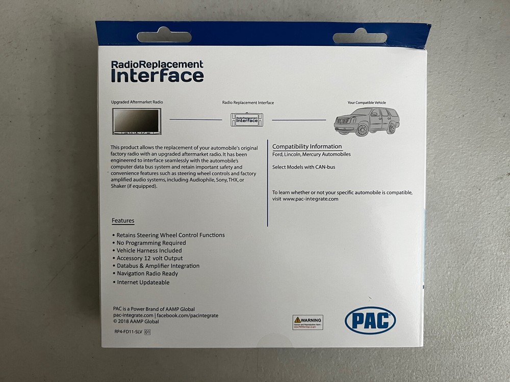 PAC RP4-FD11 Interface for Select 2005+ Ford Vehicles