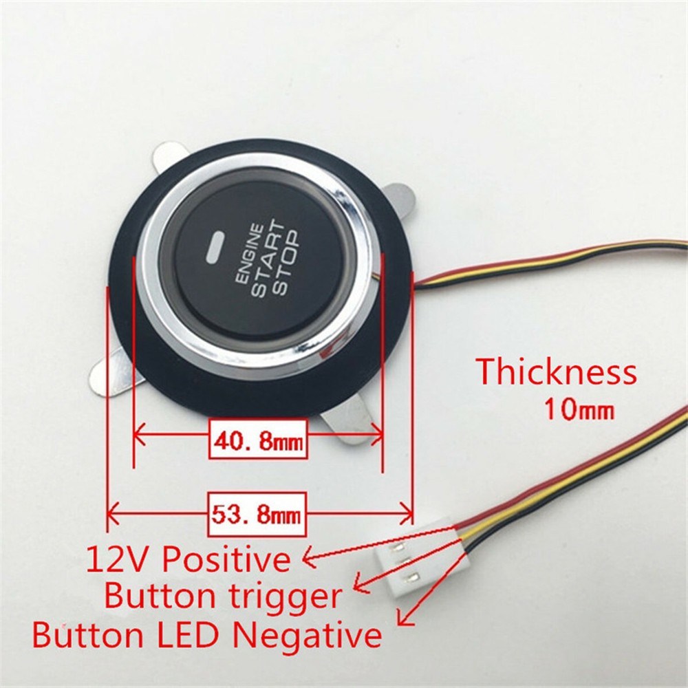 Car Engine Ignition Start Push Button Switch Keyless Entry Remote Starter Kit