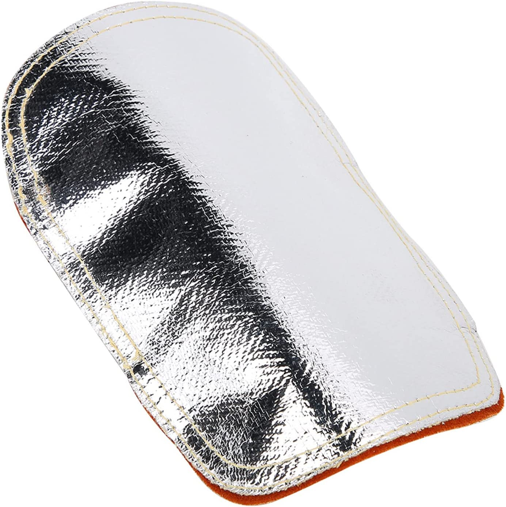 Hand Heat Shield, Welding Hand Pad, Split Cowhide Leather Aluminized Back Weldin
