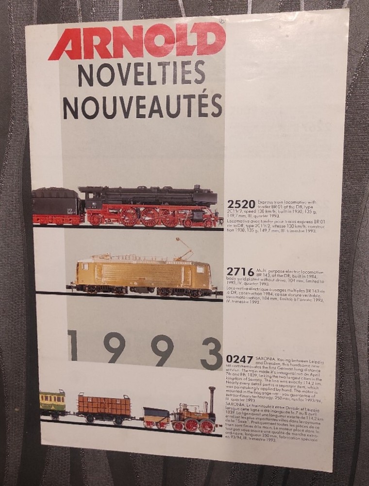 catalogue Arnold 1993 model railway train HO