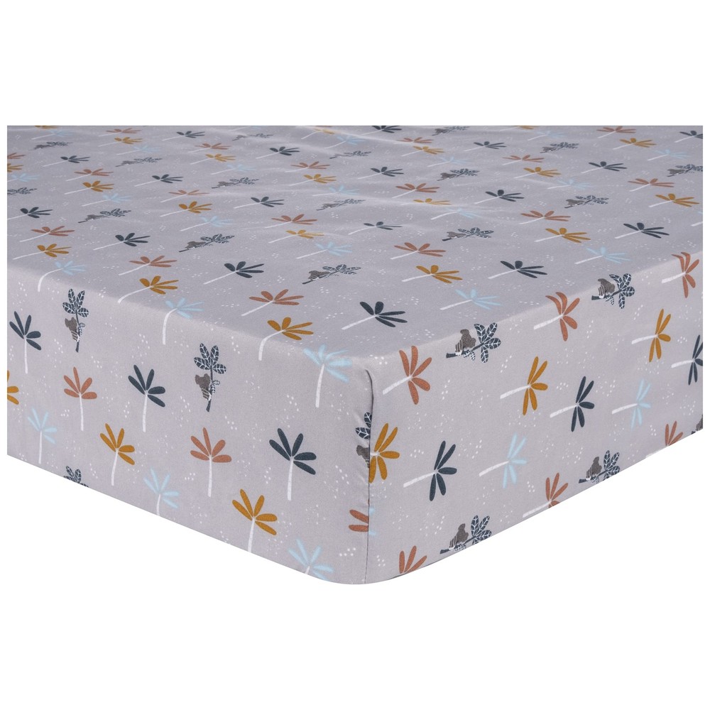 Sammy & Lou Koala Palms 2-Pack Microfiber Fitted Crib Sheet Set Fits Standard...