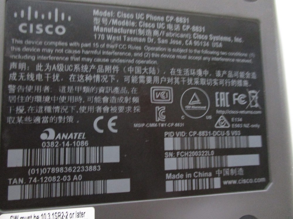 Cisco Unified Conference Phone CP-3881 Display Control Unit