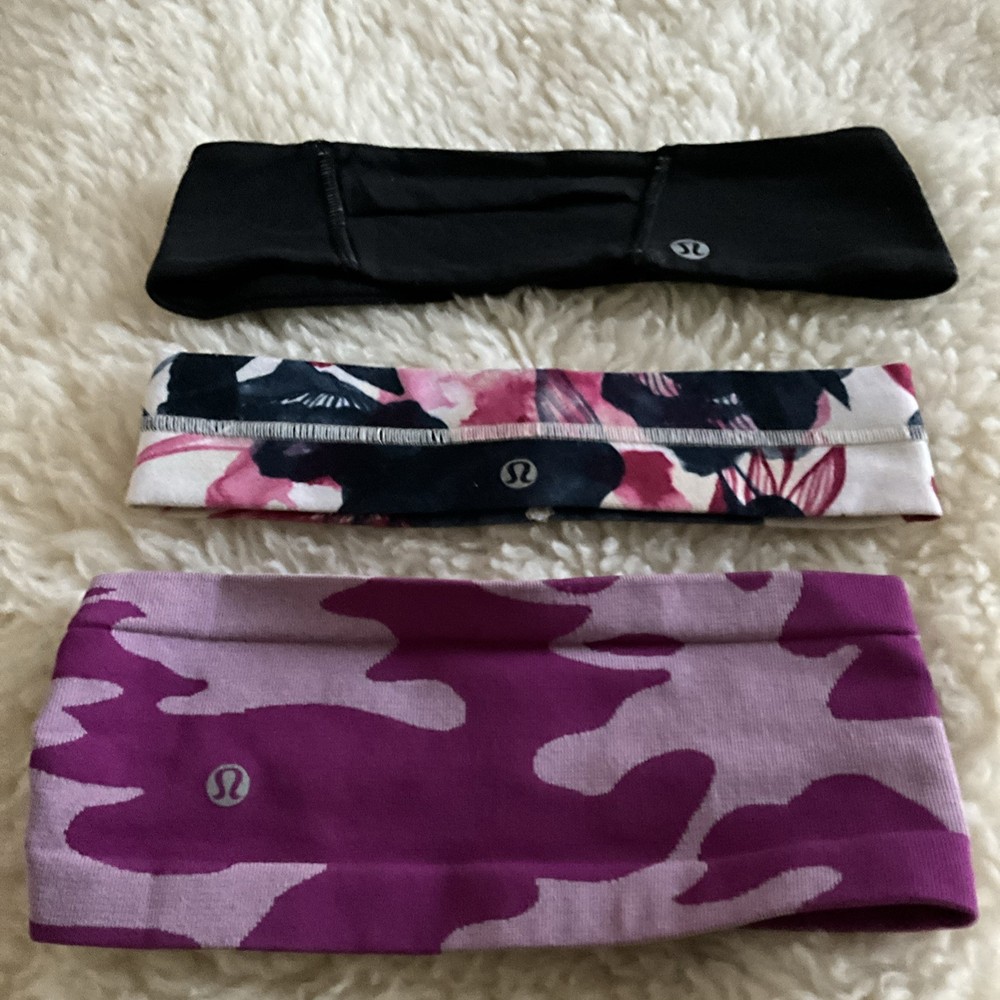 Lululemon lote/3 Workout Activewear Headbands Bundle #0511