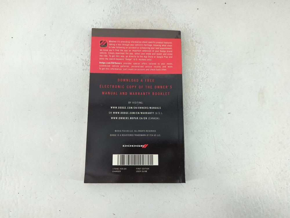 2017 Dodge Charger Owners Manual Book Guide HQUD3