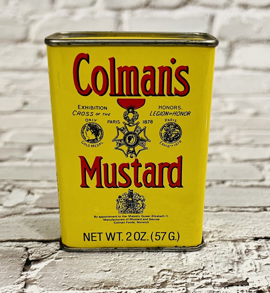 Colman's Mustard 2 oz Spice Tin (Empty)