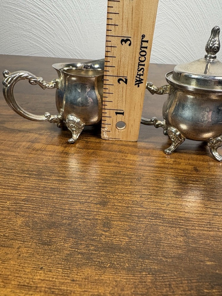 Vintage Silver Plated Sugar And Creamer Set