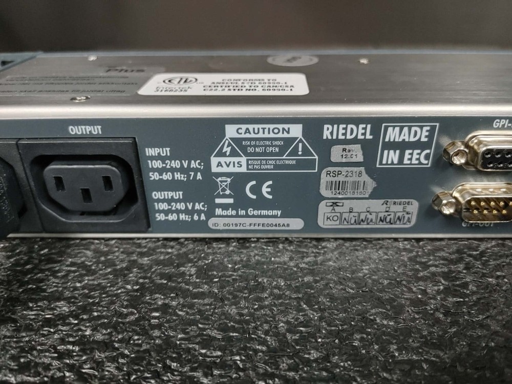 Riedel Smart Panel Multifunctional User Interface RSP-2318 Plus SPX-AES w Matrix