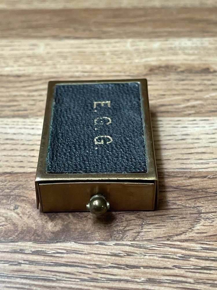Vintage Brass Personalized Match Box Holder