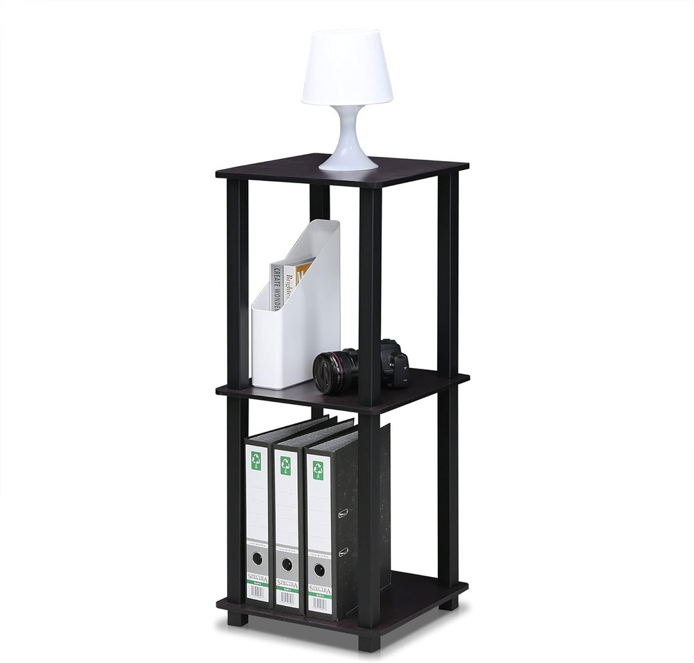SIMPLISTIC Side Table Set of 2 2-Tier Square Modern End Table Nightstand Night