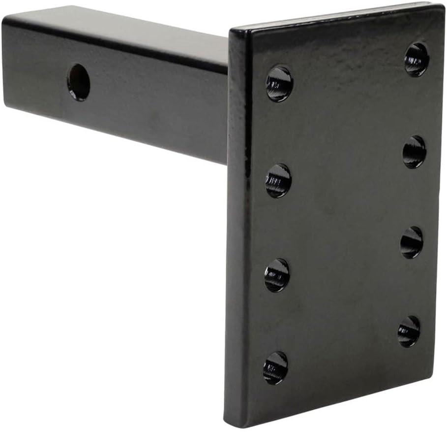 3 Position Pintle Hitch Mount Plate for 2" Hitch Reciever - 20,000 Lbs - Solid S