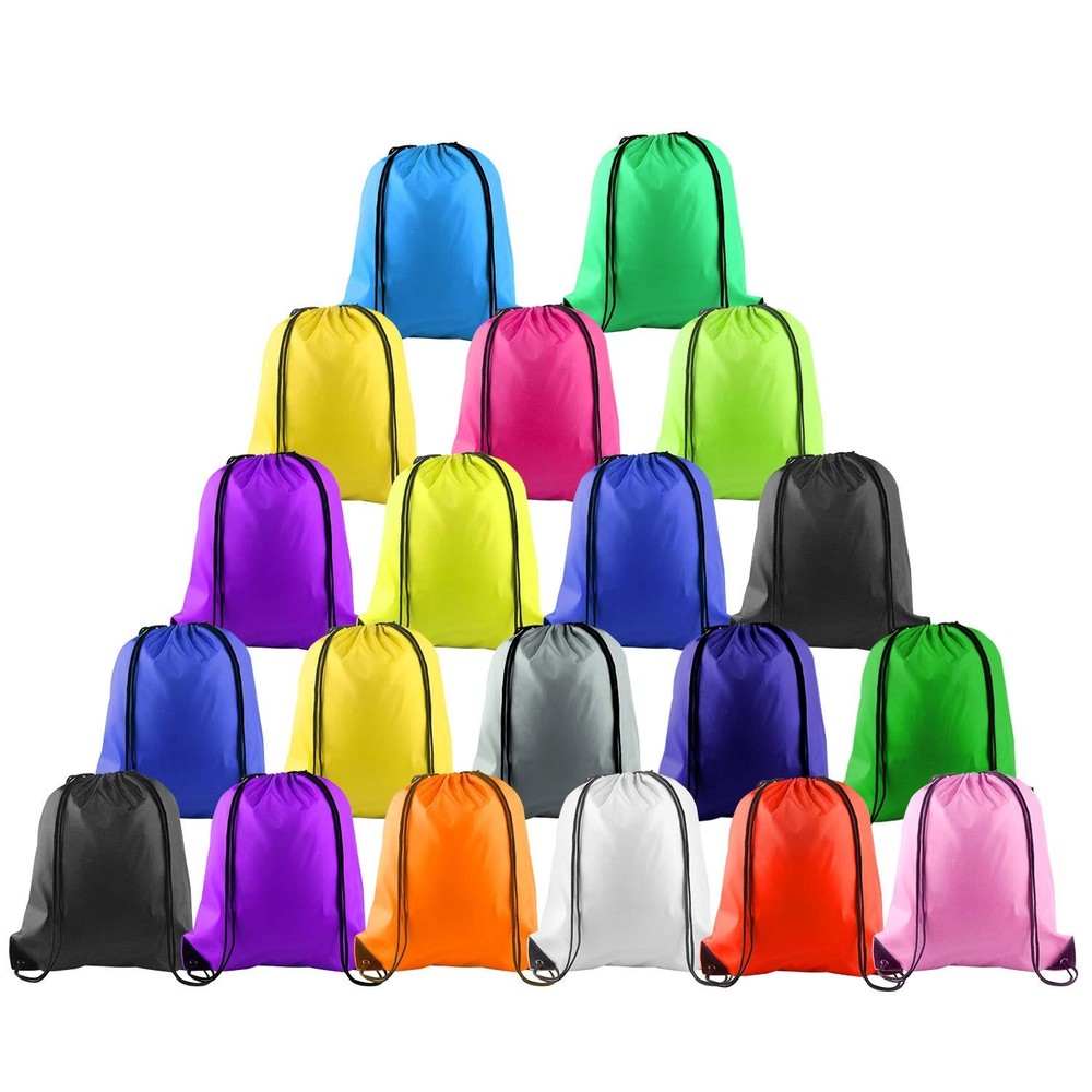 KUUQA 20 Pcs Drawstring Backpack Sport Bags String Bag Sack Cinch Gym Backpac...