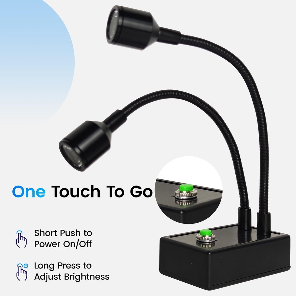 Microscope Articulated Arm Stand Gooseneck Light Set, SpotLight