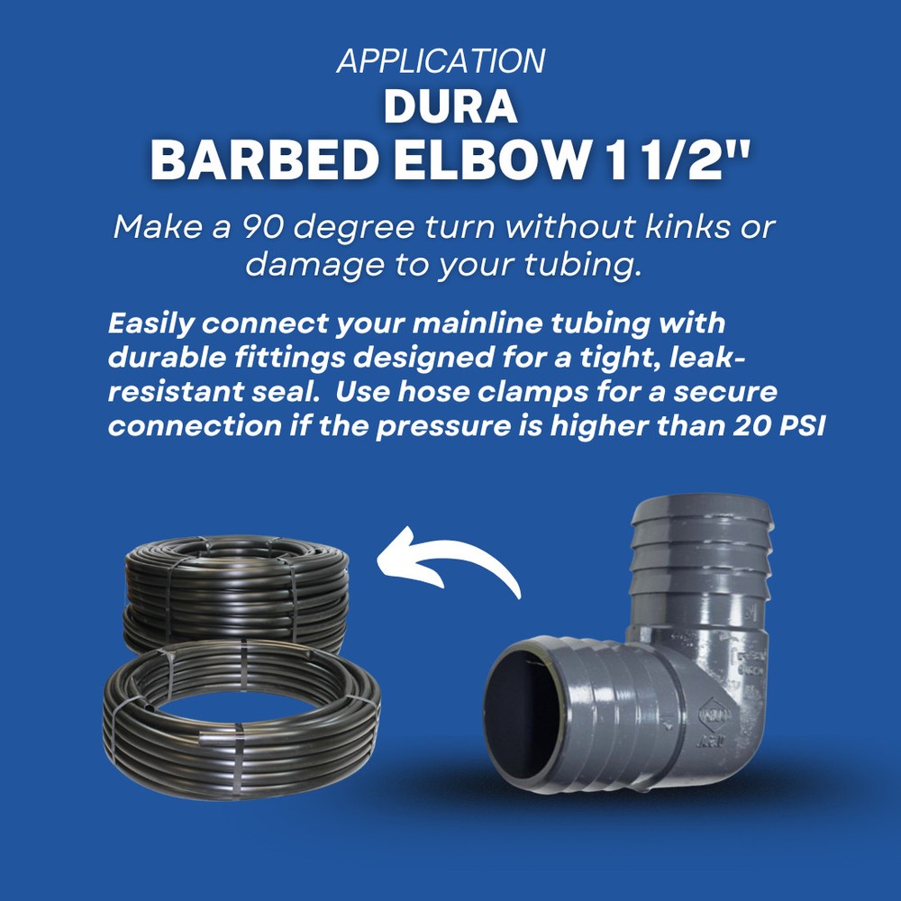 DURA Barbed Elbow 1 1/2" 5 pack