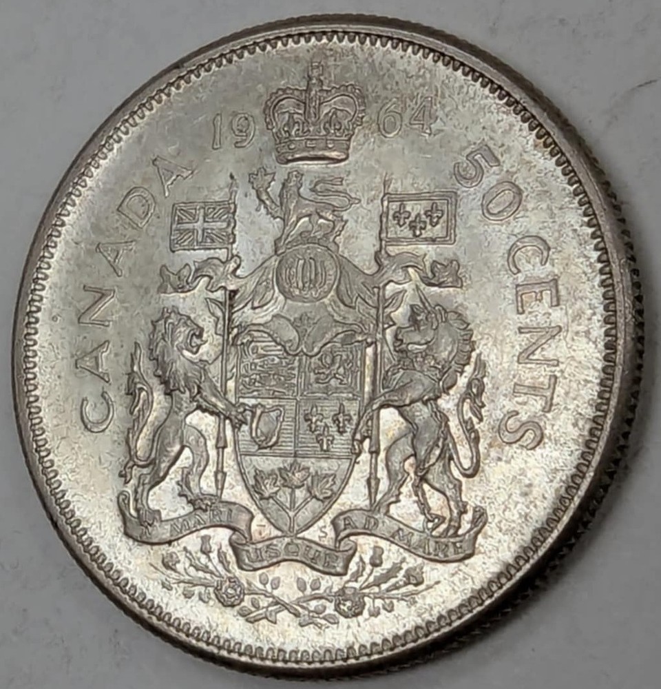 1964 Canada Half Dollar Silver Coin
