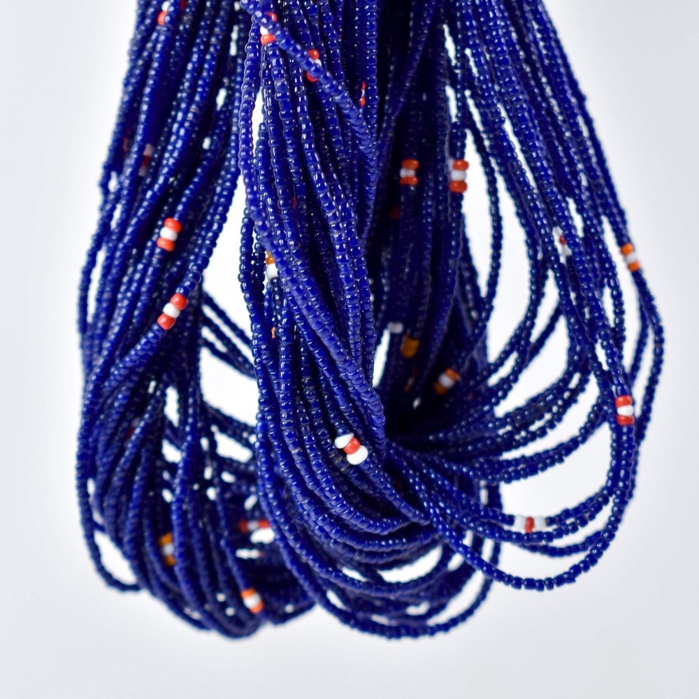 Baule Tamba Dark Blue Seed Bead Necklace