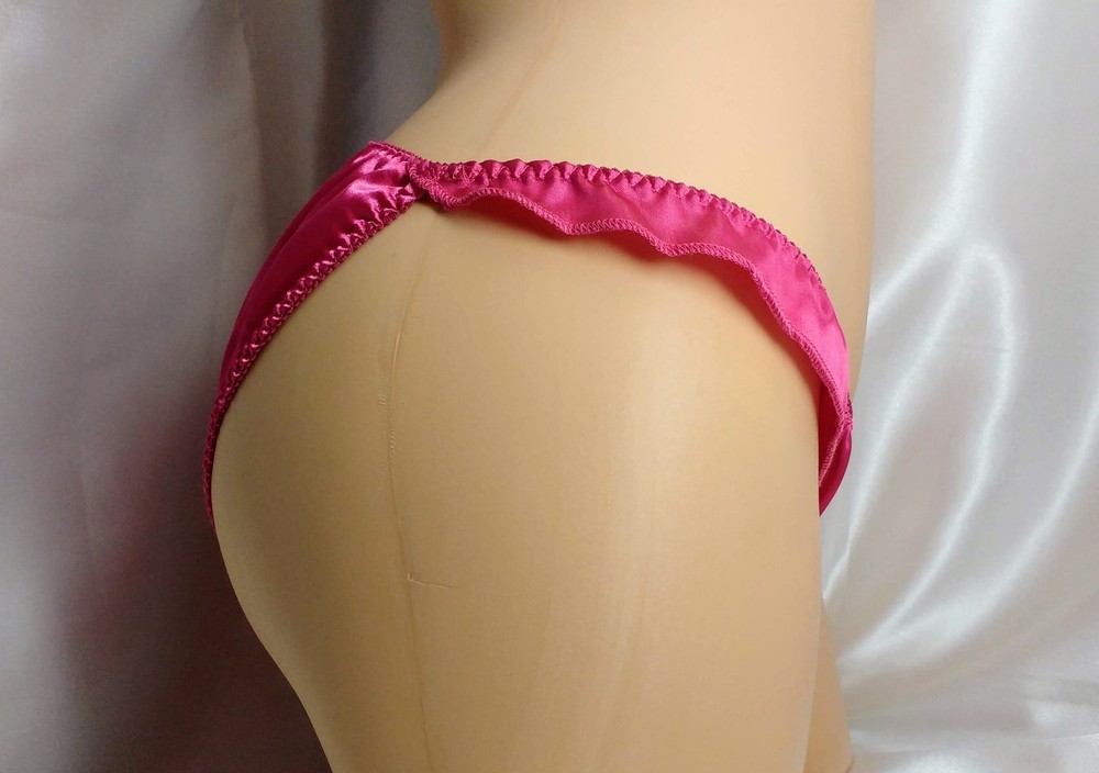 Magenta Satin Flutter panties VTG style