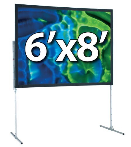 DRAPER 241074CD - UFS 6'x8' COMPLETE SCREEN SYSTEM - DUAL PROJECTION - T-LEGS