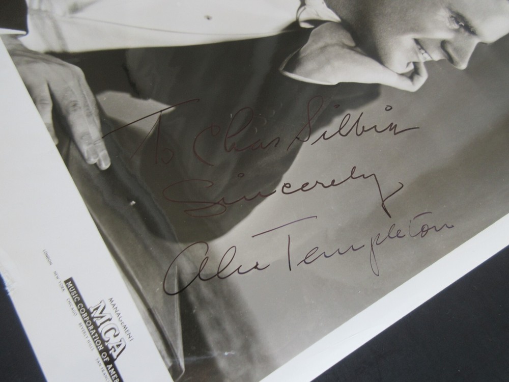 ALEC TEMPLETON AUTOGRAPH 8X10 with COAa