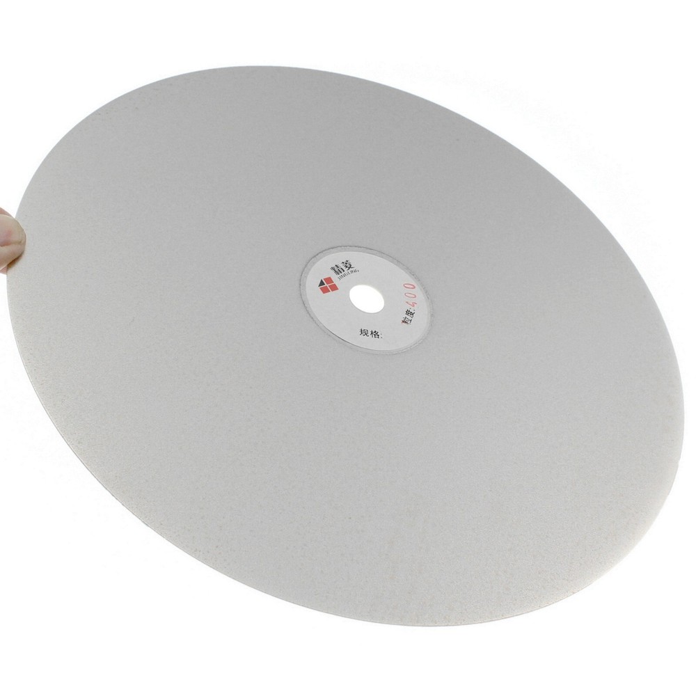12" in 300mm Diamond Grinding Disc Grit 400 Coated Flat Lap Disk Lapidary Tools