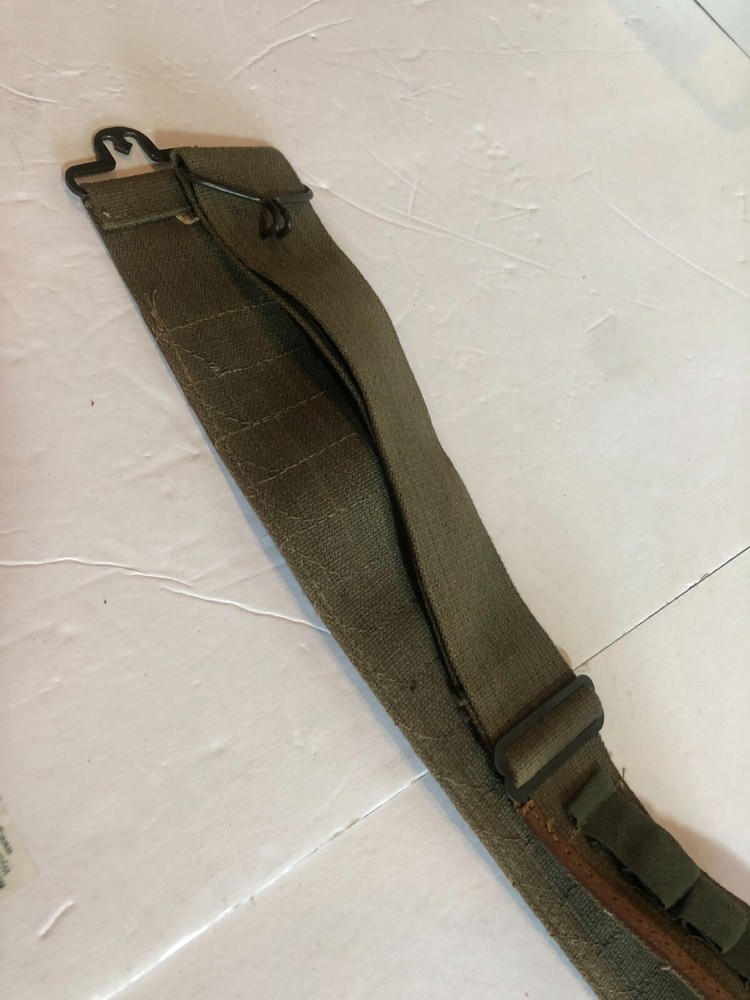 VINTAGE Green Canvas Ammo Gun Sling #PH1