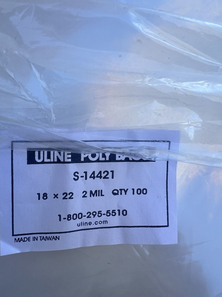 Clear Poly Bags 18” X 22” By ULine