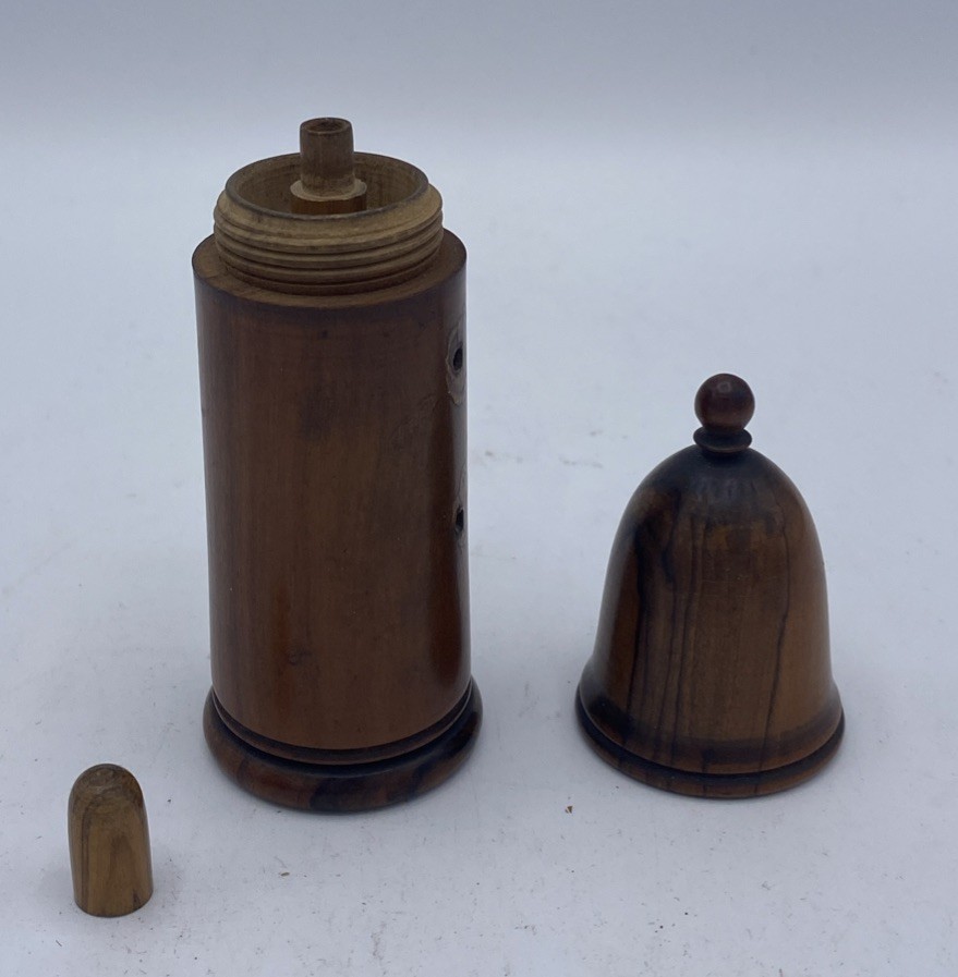 Vintage French Sewing Treen Needle And Thread Holder Missing Thimble