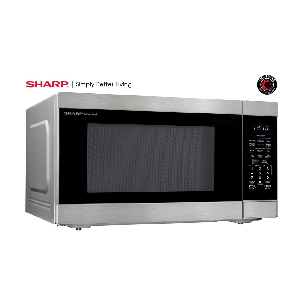 SHARP Countertop Microwave Oven with Removable 16.5" Carousel Turntable, 1200 Wt