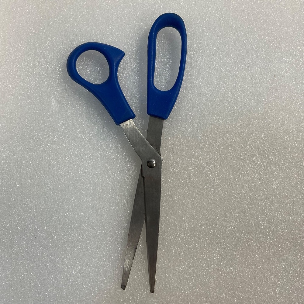 8" Blue Office Scissors Right Handed Preowned Office Supply OldGnu