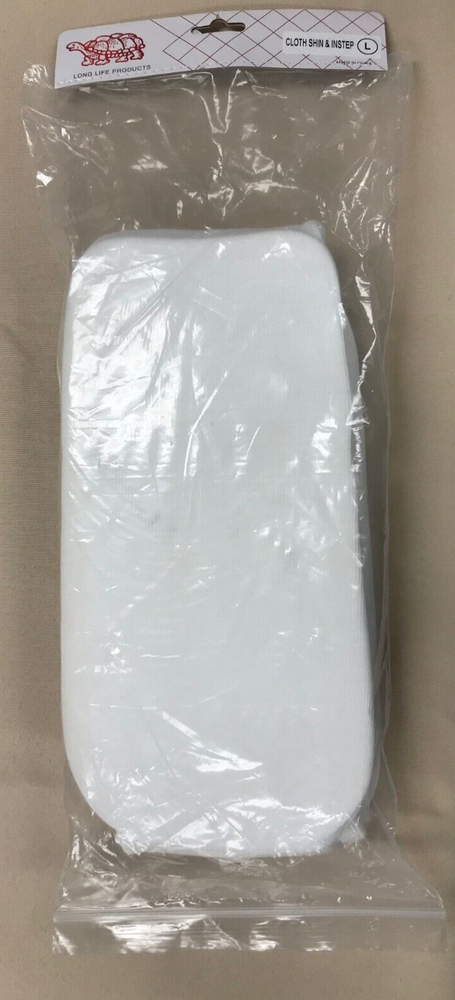 Long Life Cloth Shin Instep Size Large White NEW