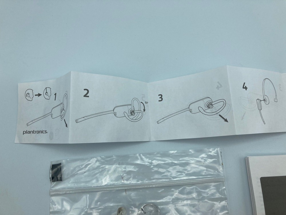 Plantronics CS540 Wireless Headset Quick Start Guide Spare Ear Pieces