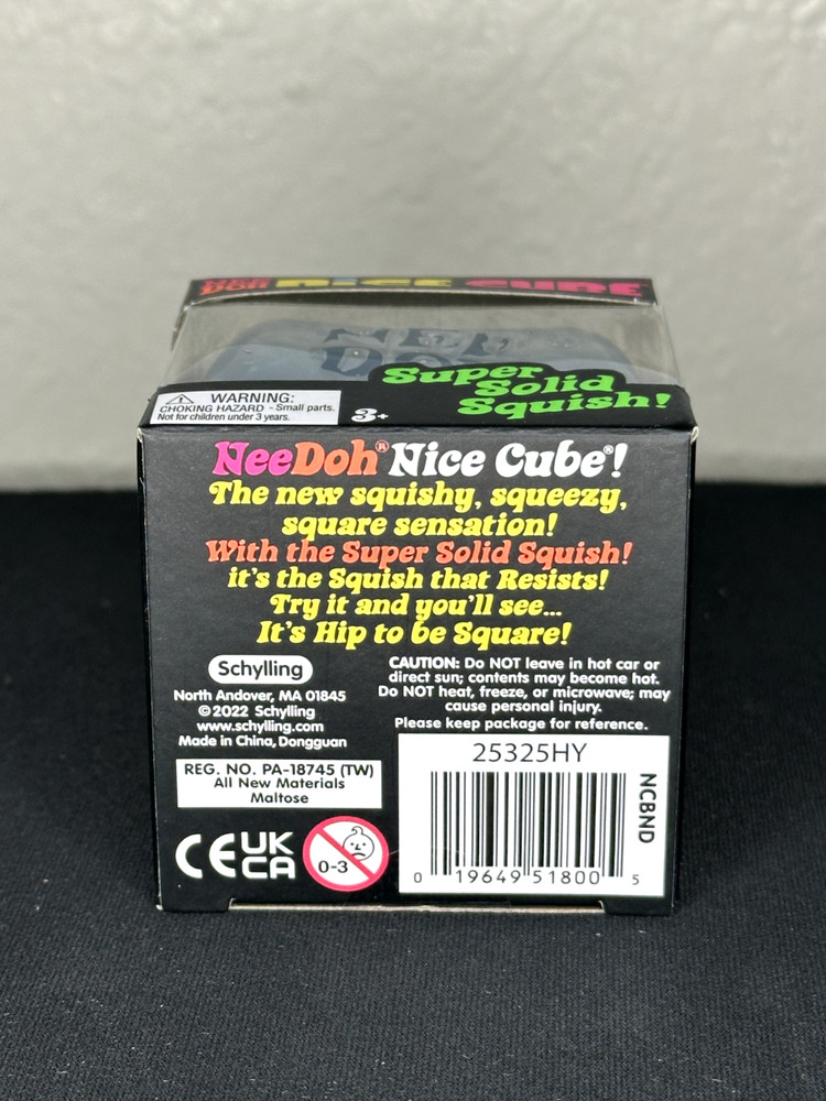 NeeDoh Nice Cube Super Solid Squeezable Sensory Toy (Choose your Color!)