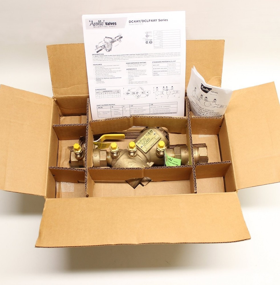 New in Box Apollo DC4AY Double Check Valve