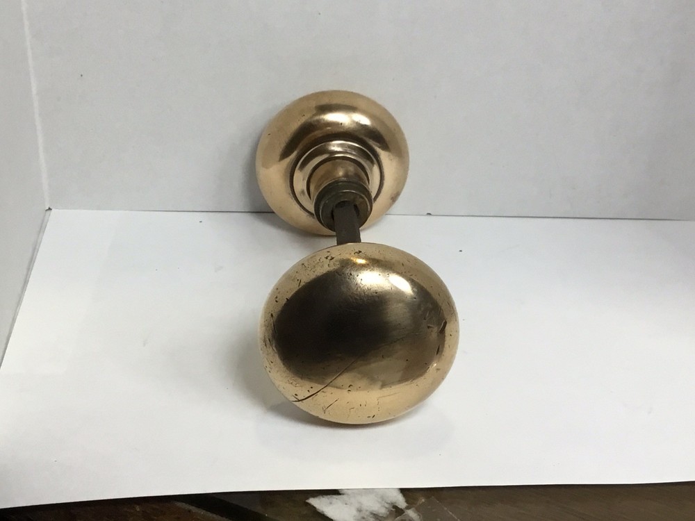 Vintage Solid Brass Door Handle Set … 2.25” Salvaged Hardware