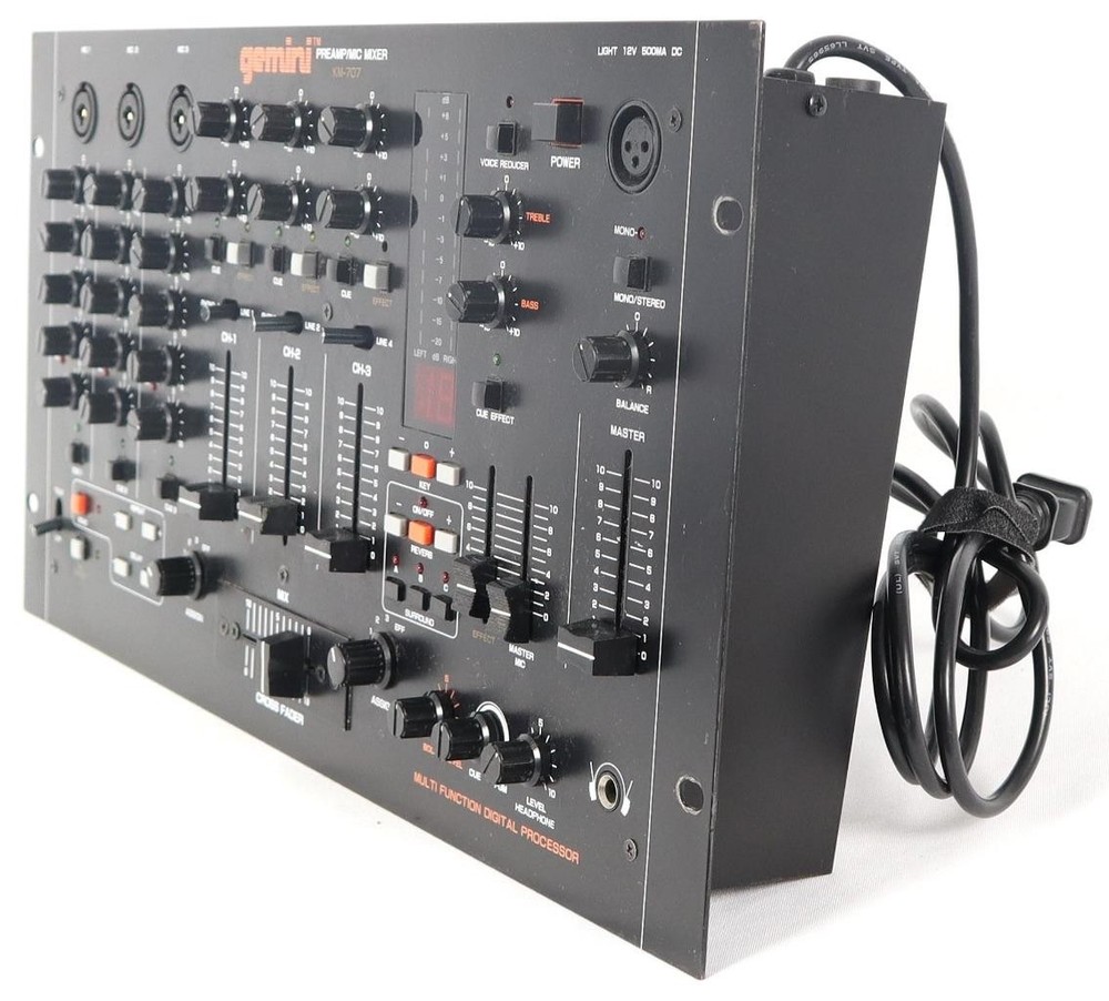 Gemini KM-707 Preamp Mic Mixer Multi Function Digital Processor w/ Manual