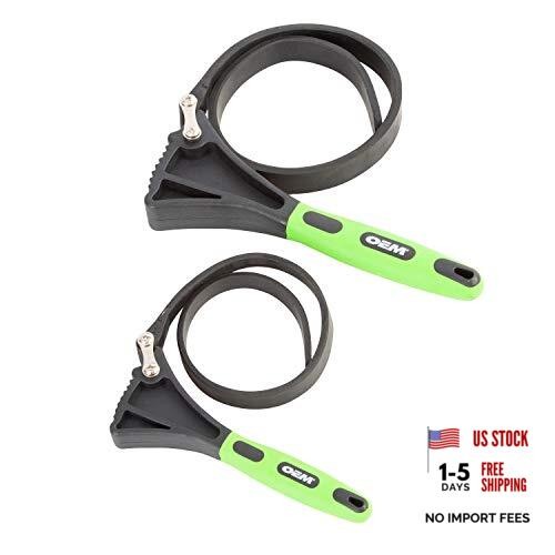 24720 2 Piece Rubber Strap Wrench, Rubber Pipe Wrench, Adjustable Wrench