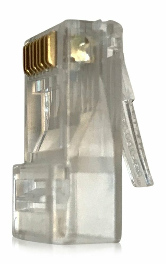 100 Pcs CAT5 Rj45 Connector Crimp On Network Connector
