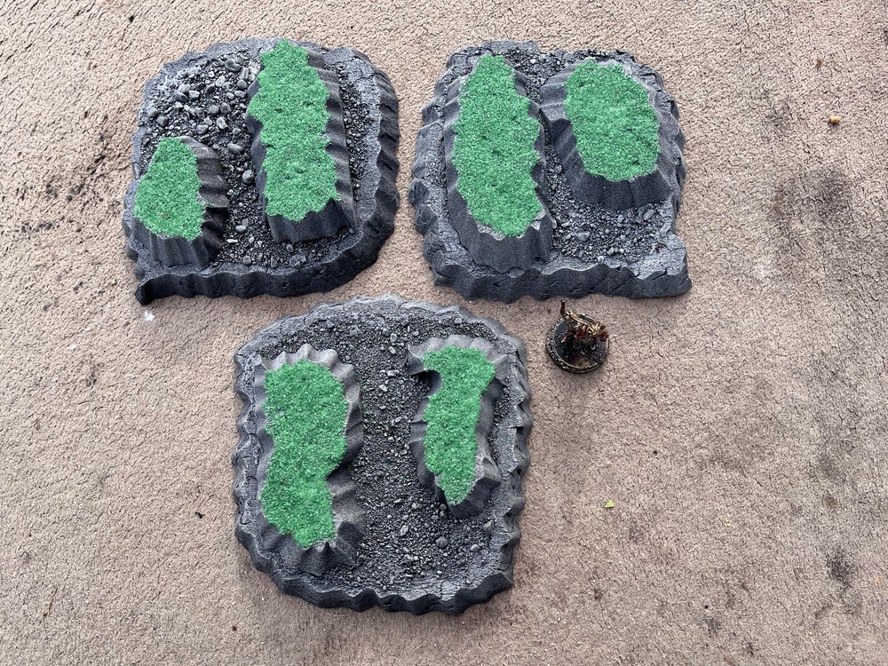wh40k, three rock formations, Scratch built Terrain