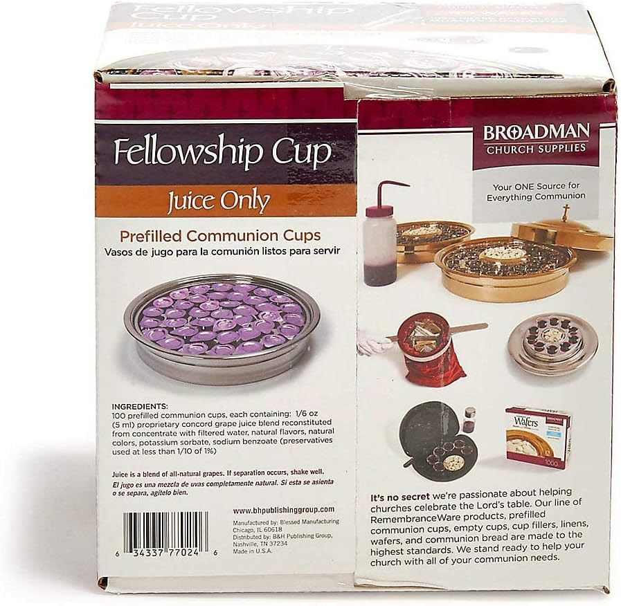 Pre-filled Communion Fellowship Cup, Juice Only, 100 Count