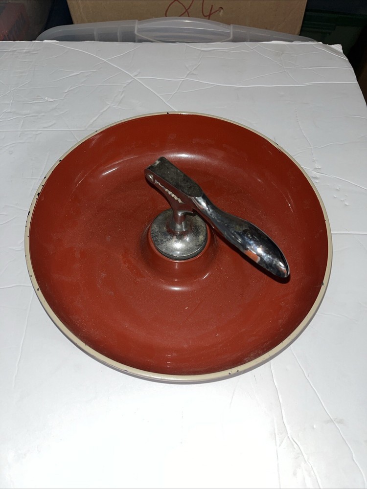 MCM SS Lacquer Ware Nutcracker Dish Bowl Red Vintage Japan