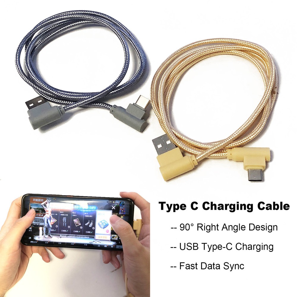1M Type C 90° Right Angle USB C 3.1 Fast Data Sync Charging Charger Cable