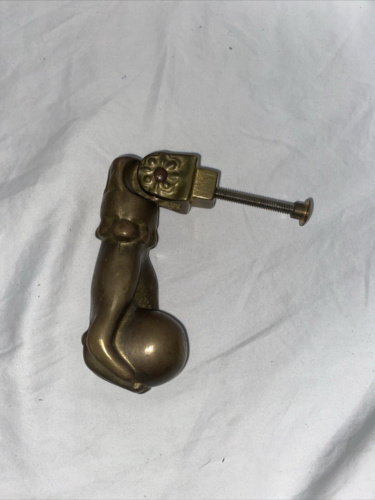Antique Brass Hand Door Knocker. P. Missing Hardware