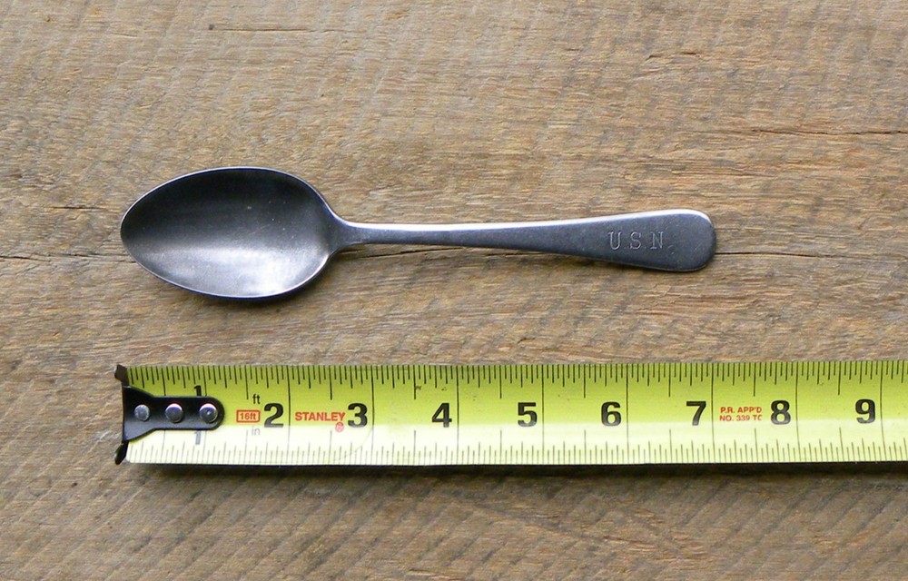 WWII USN, U.S. Navy, 7" Mess Hall Spoon, Reed & Barton