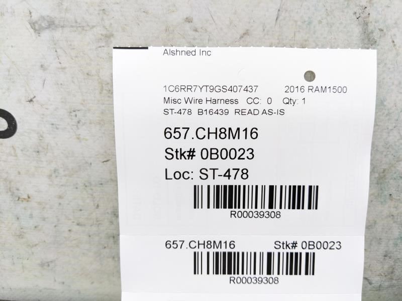 2016 Ram 1500 Front End Module Wire Harness 68371285AB OEM *ReaD**AS-IS*