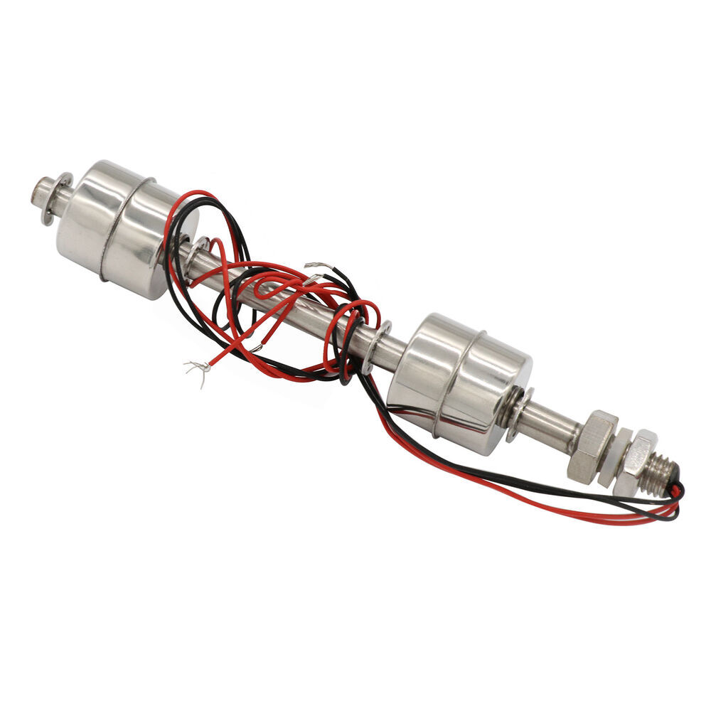 2PC Tank Pool Liquid Water Level Sensor Stainless Steel Double ball Float switch