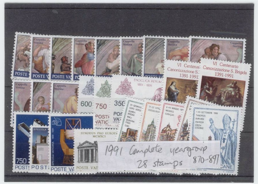 (FY91) Vatican 1991 Yearset v2  MNH