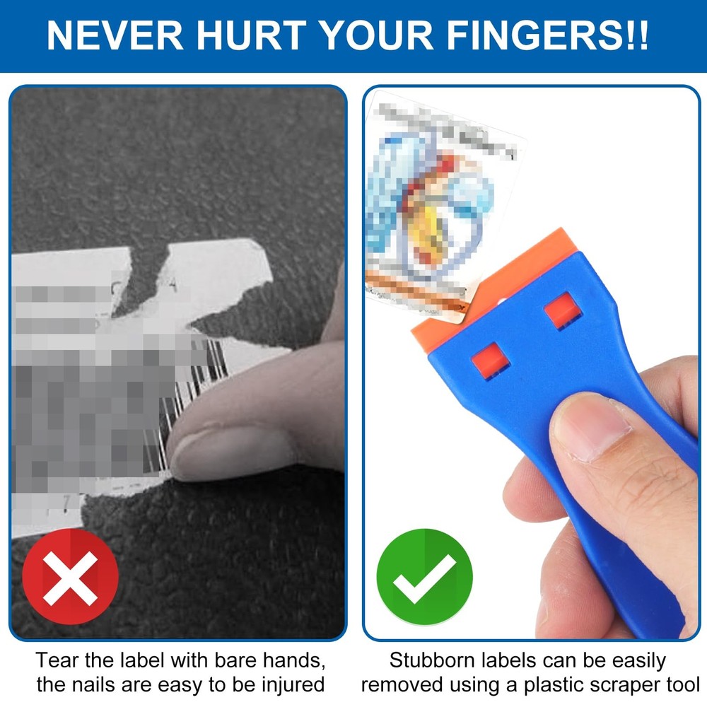 Plastic Razor Blade Scraper Tool with Plastic Blades, Cleaning Scraper Remover