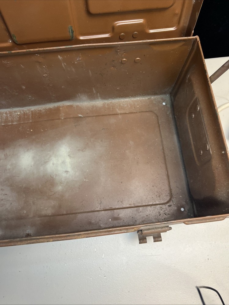WW2 Empty Metal Trunk 19”X11”X7.5”